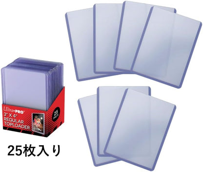 25 3 X 4 Top Loader Card Holder for Baseball, Football, Basketball, Hockey, Golf, Single Sports Cards Top Loads