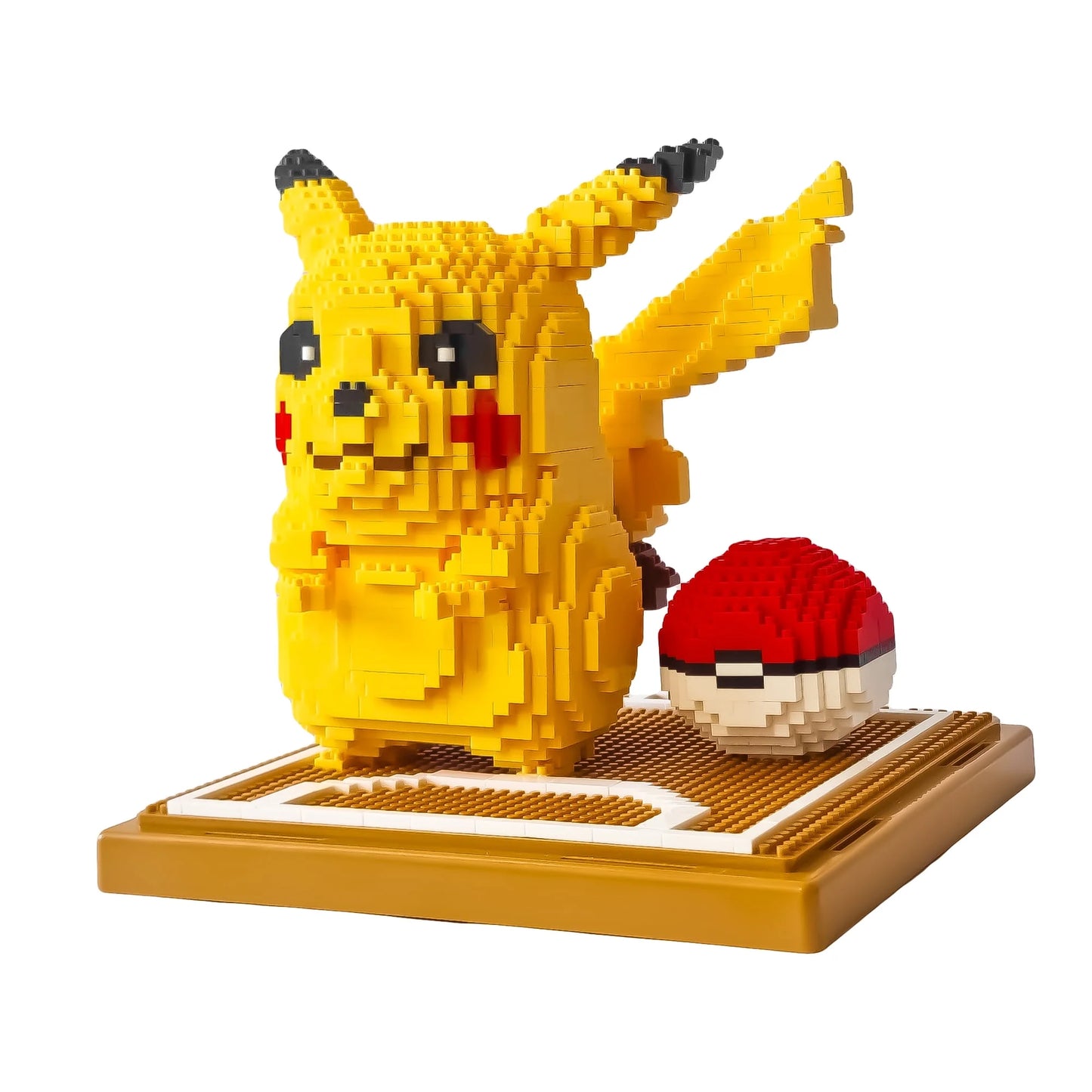 Figure Building Block Set Pokemon Pikachu, for Adults, 1260 Pcs, 7 Inches Tall, Plastic